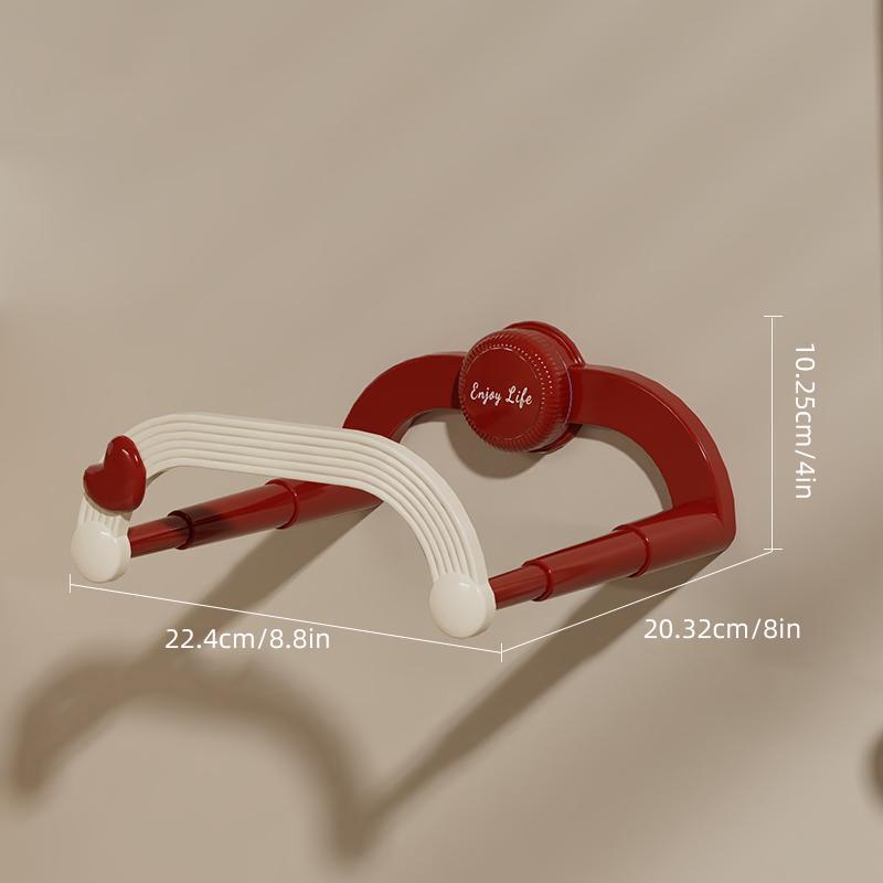 Foldable Basin Holder Telescopic Suction Washbasin Organizer Stand Bathroom Punch-free Storage Rack красный