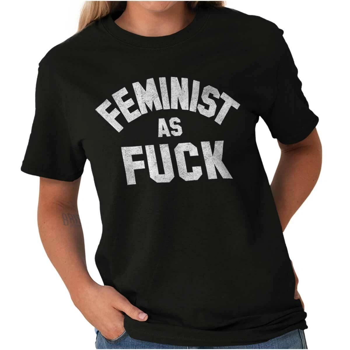 Feminist AF Political Movement Equality Gift Womens Graphic Crewneck T Shirt Tee XXXXL