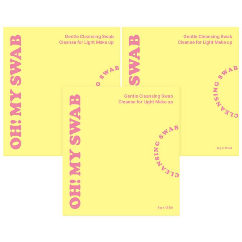 Oh My Swap Sun Cleansing Tissues, 3 Boxes of 15 Sheets (Total 45 Sheets), Disposable Travel Cleansing Pads, 15 Sheets Pack