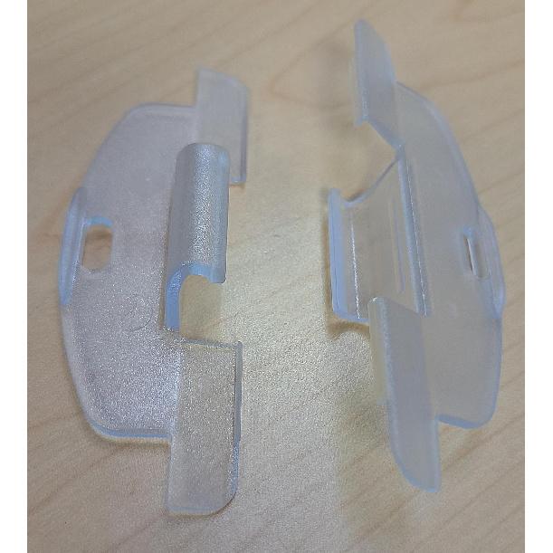 Кол-во 2 шт.. Ручка для подъема для беспроводных сотовых штор. Работа с blinds Duette, Applause от Hunter Douglas. ALTA, Comfortex, Turnils... (Прозрачный, 3/4  Curved Hook чистый