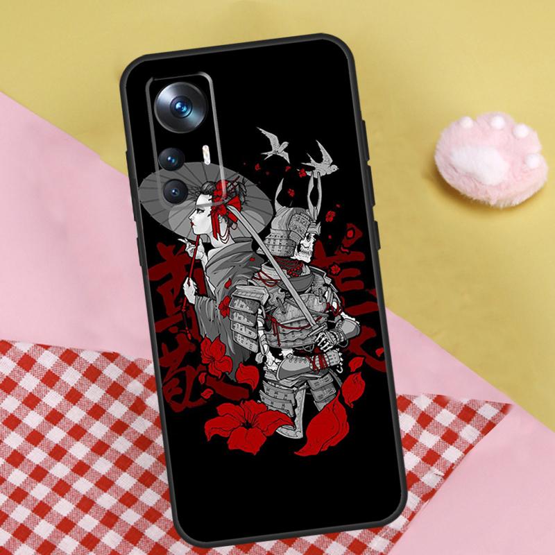 Samurai Warrior Geisha Case For Xiaomi 13 13T Pro 12T 11T 12 Lite 12X POCO X3 X5 Pro X4 F4 GT M5 M5s F3 F5 Funda