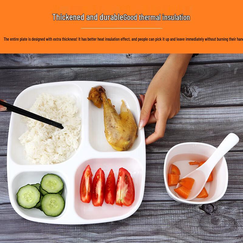 Melaminový jídelní tác XiYao, 14 palců, 6 přihrádek