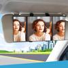 Foldable Car Cosmetic Mirror Large Screen 30*14cm Makeup Mirror 3 Section Folding Auto Interior Glass Mirror Sun-Shading Visor Interior Mirrors6
