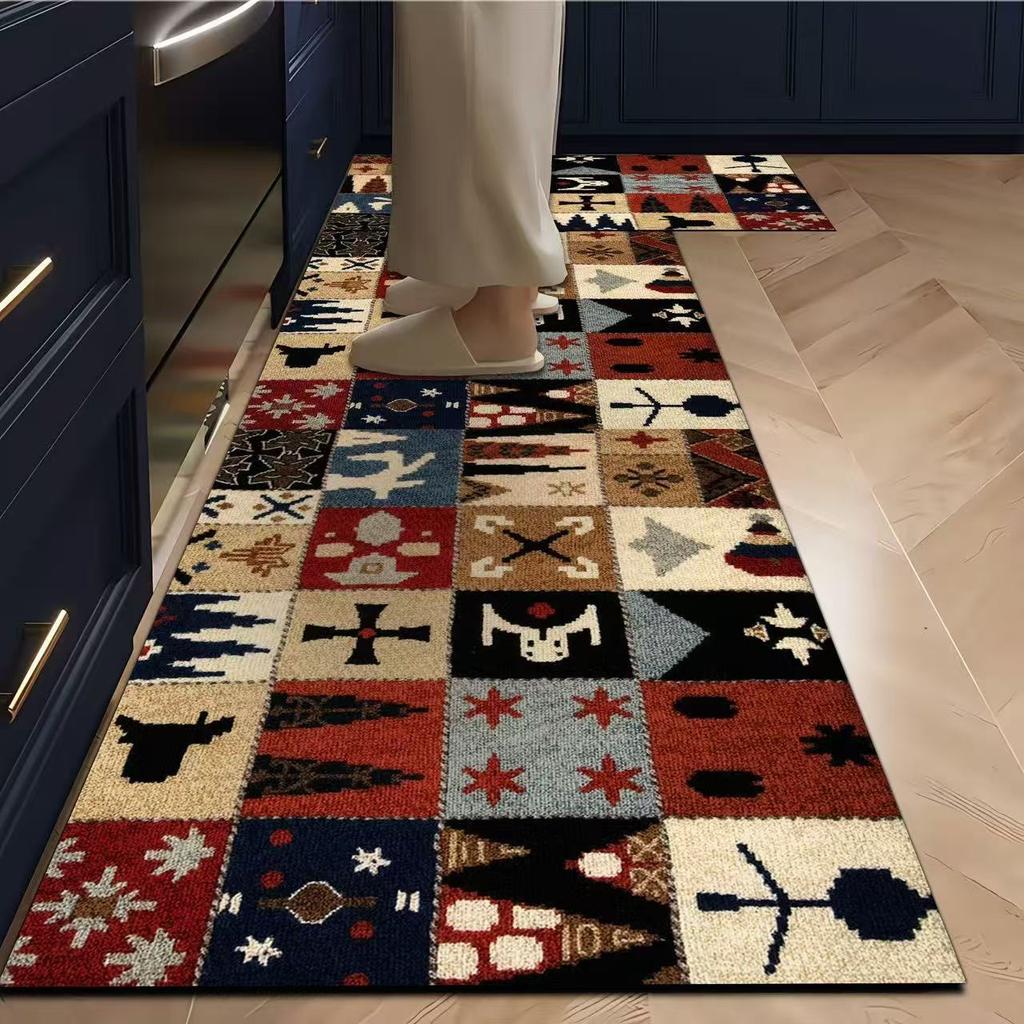 Vintage Diatomaceous Earth Carpet, Kitchen Floor Mat, Water Absorbing, Oil Absorbing, Anti Slip Foot Mat, Dirt Resistant Mat, Household Carpet