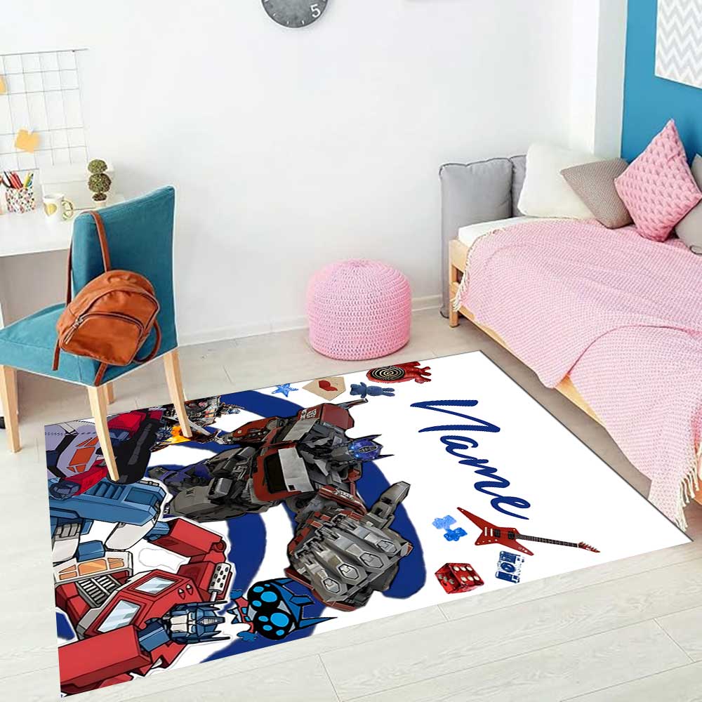 Transformers Fans Customize your name rug, office chair cushion, home bedroom living room gift.