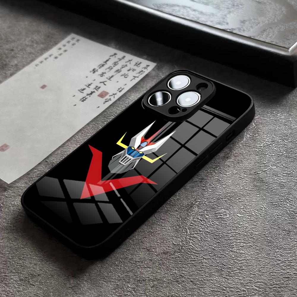 UFO Robot Goldorak Phone Case For IPhone 16 Pro Max 15 Plus 14 Pro 12 11 13 Mini X XR XS Max 8 7 Plus SE Glass Cover