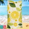 Painted Orange Series digital-printed polyester Superfine fiber double-sided fleece Beach vacation bath towel, beach towel