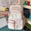 Schoolbag New Schoolbag Female Japanese Ins Cute Dopamine Contrasting Color College Style Primary and Secondary School Students Multi-compartment 