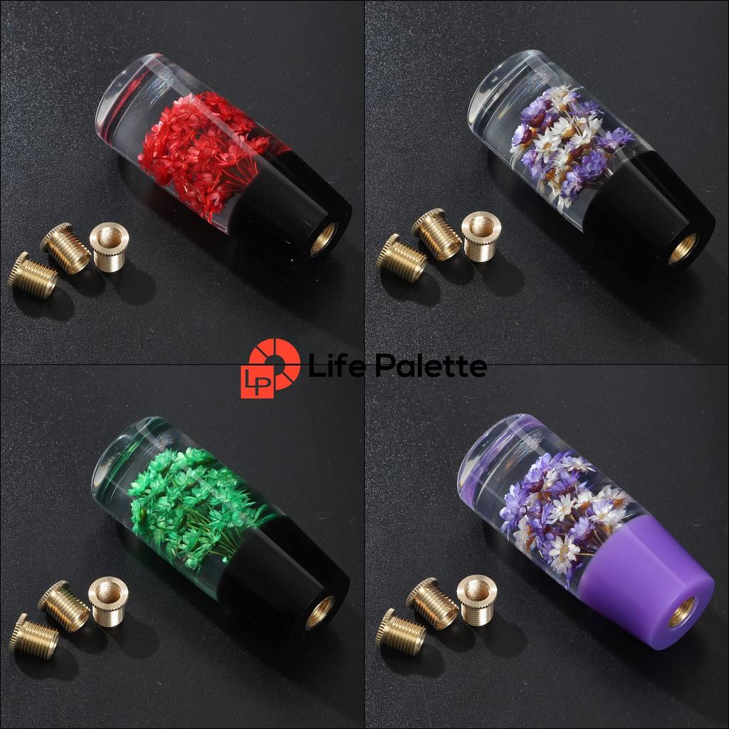 Life Palette Underwater Flower Crystal Shift Knob Long Japanese Extension AT MT Track 3.9