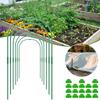 60PCS/Set Greenhouse Hoop Grow Tunnel Kit Steel Greenhouse Support Hoop Frame Durable DIY Garden Hoops Plastic Coated Plant Grow