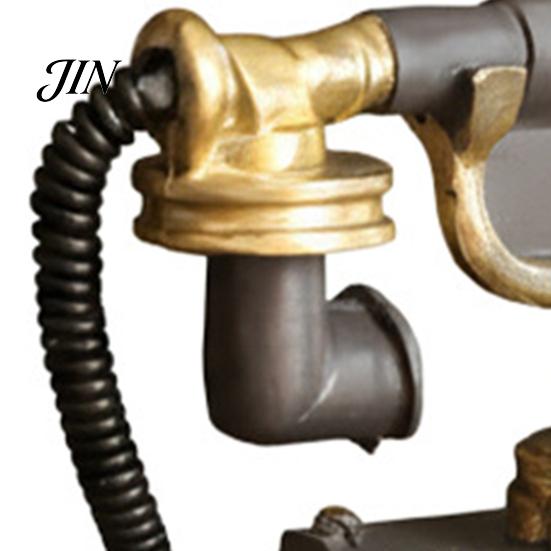 Dust-proof Telephone Resin Figurine, Retro Phone Model Statue with Matte Finish, Office Old-Fashioned Victorian Style Desk Decor for Home Bookshelf