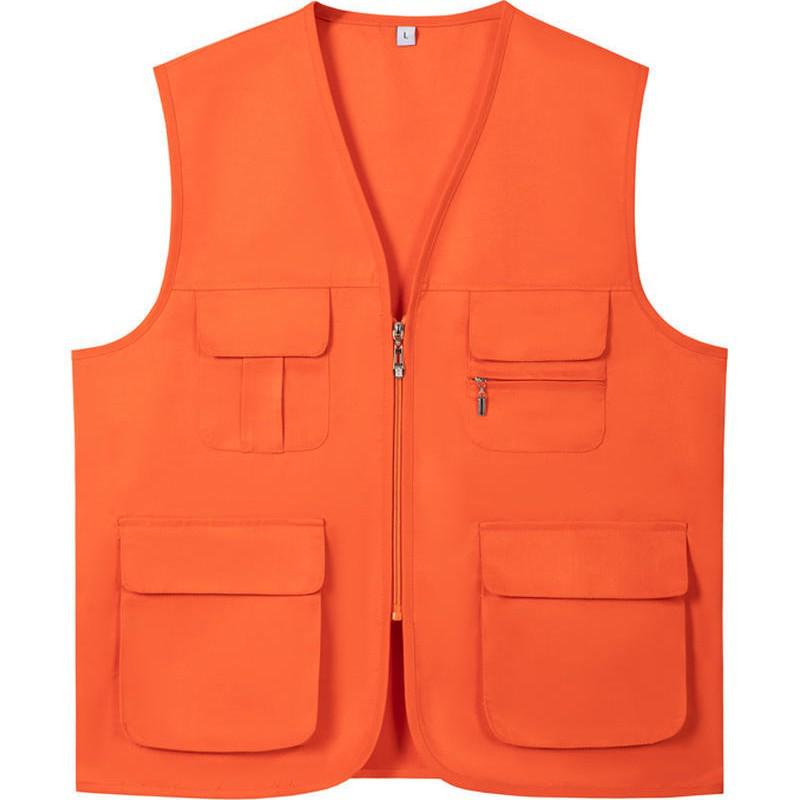 Gilet da Lavoro Rosso Personalizzato con Logo per Promozione di Squadra e Pubblicità