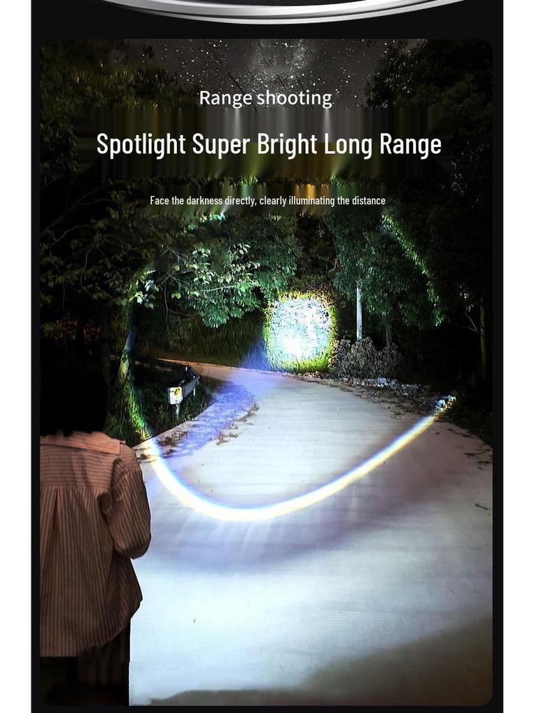 Cross-border Rechargeable Flashlight with Super Bright Technology and Long-lasting Battery for Emergency Lighting