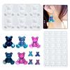 Diy  Epoxy Resin Mold Bear Earring Brooch Hairpin Bear Silicone Mold