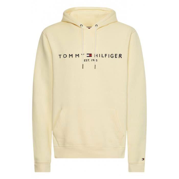 Sweat à capuche - TOMMY HILFIGER - Jaune - Manches longues - Col capuche - Adulte