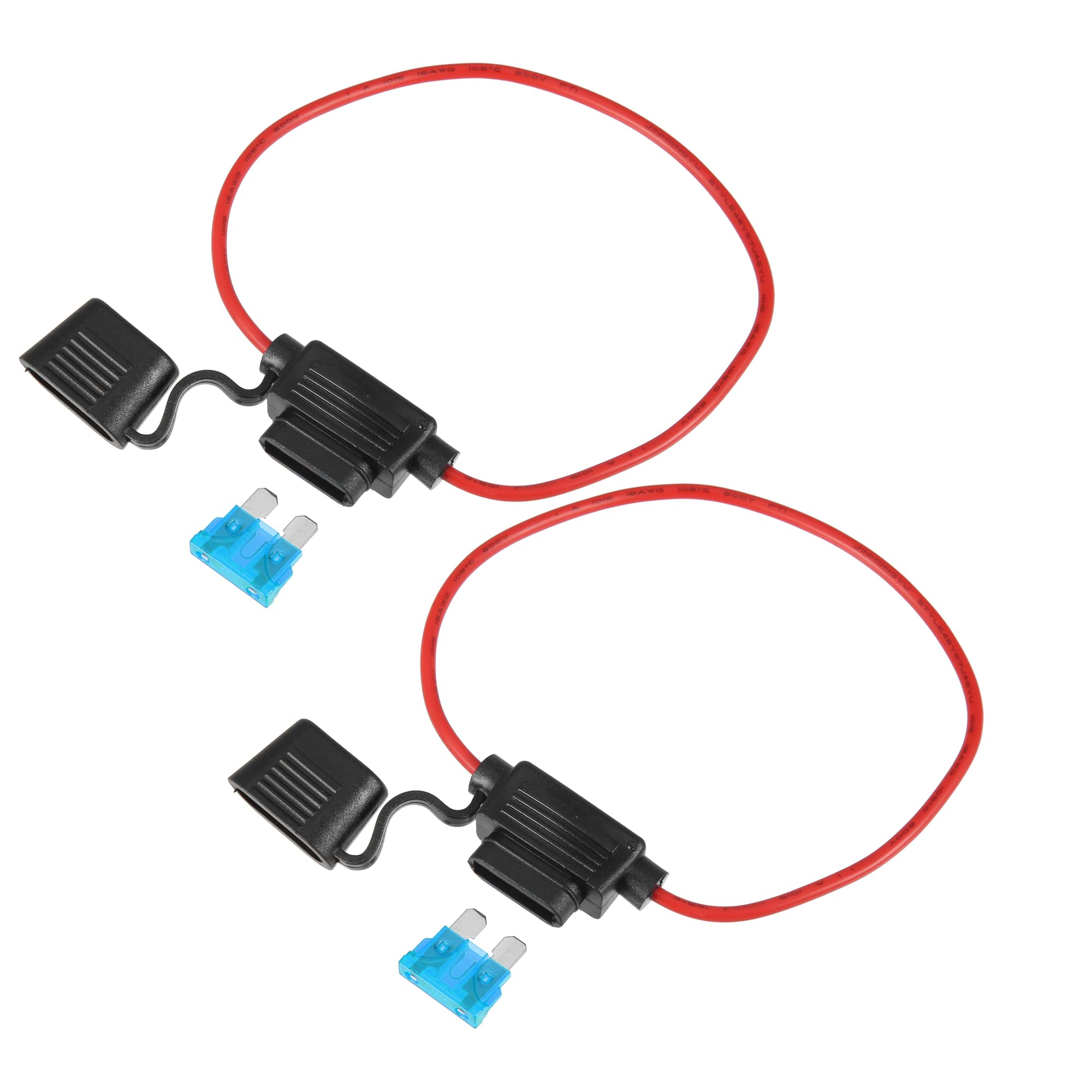 

uxcell Car Fuse Holder DC 32V 16 Gauge Inline ATC Style Inline Fuse 15A