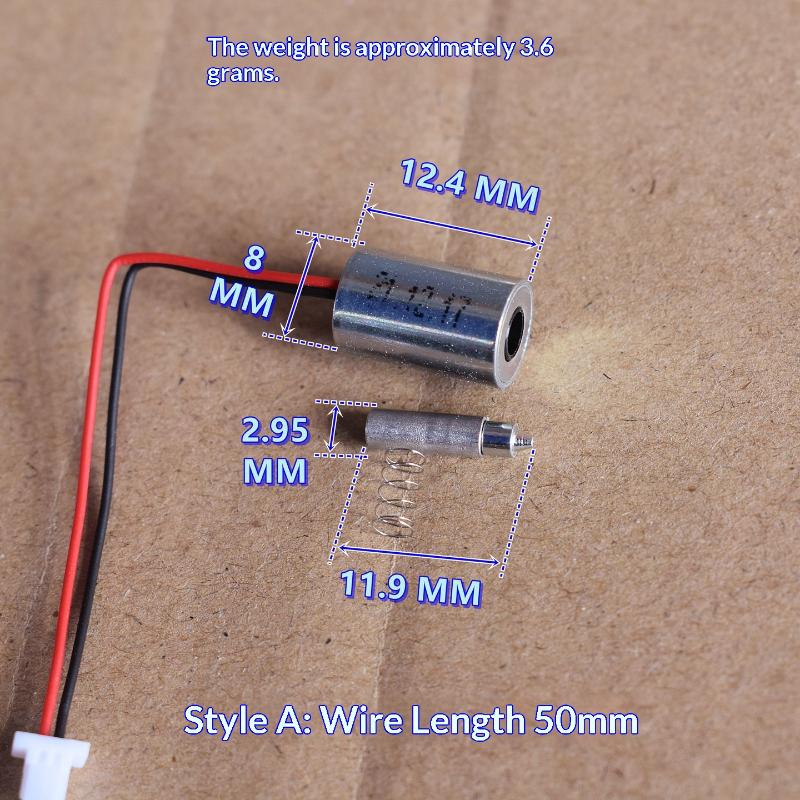 Dc 3V 3.7V 5V Mini Tiny 8Mm Cylindrical Suction Type Push-Pull Linear Solenoid Electromagnet Cylinder Diy Fingerprint Lock