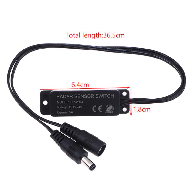 Dc 5-24V 5.8G Microwave Radar Sensor Switch Controller Human Body Induction Switch For Pwm Led Monochrome Bar Light