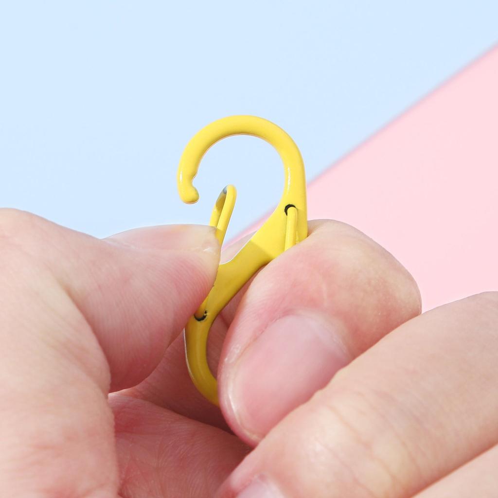 Colorful Alloy Baked Paint Double-Headed S-Shaped Spring Buckle Keychain DIY Accessory