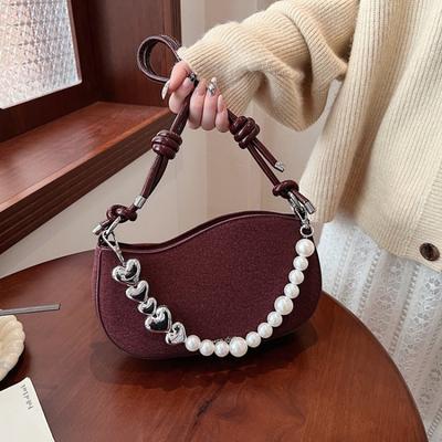 Mode Einfarbig PU Leder Umhängetasche Mode Damen Handtaschen 20225 Frühling Lässig Designer Hobos Achseltasche