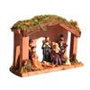 62KD Festive Nativity Manger Scene Resins Birth Statue Figurine Table Decoration for Christmas Celebration