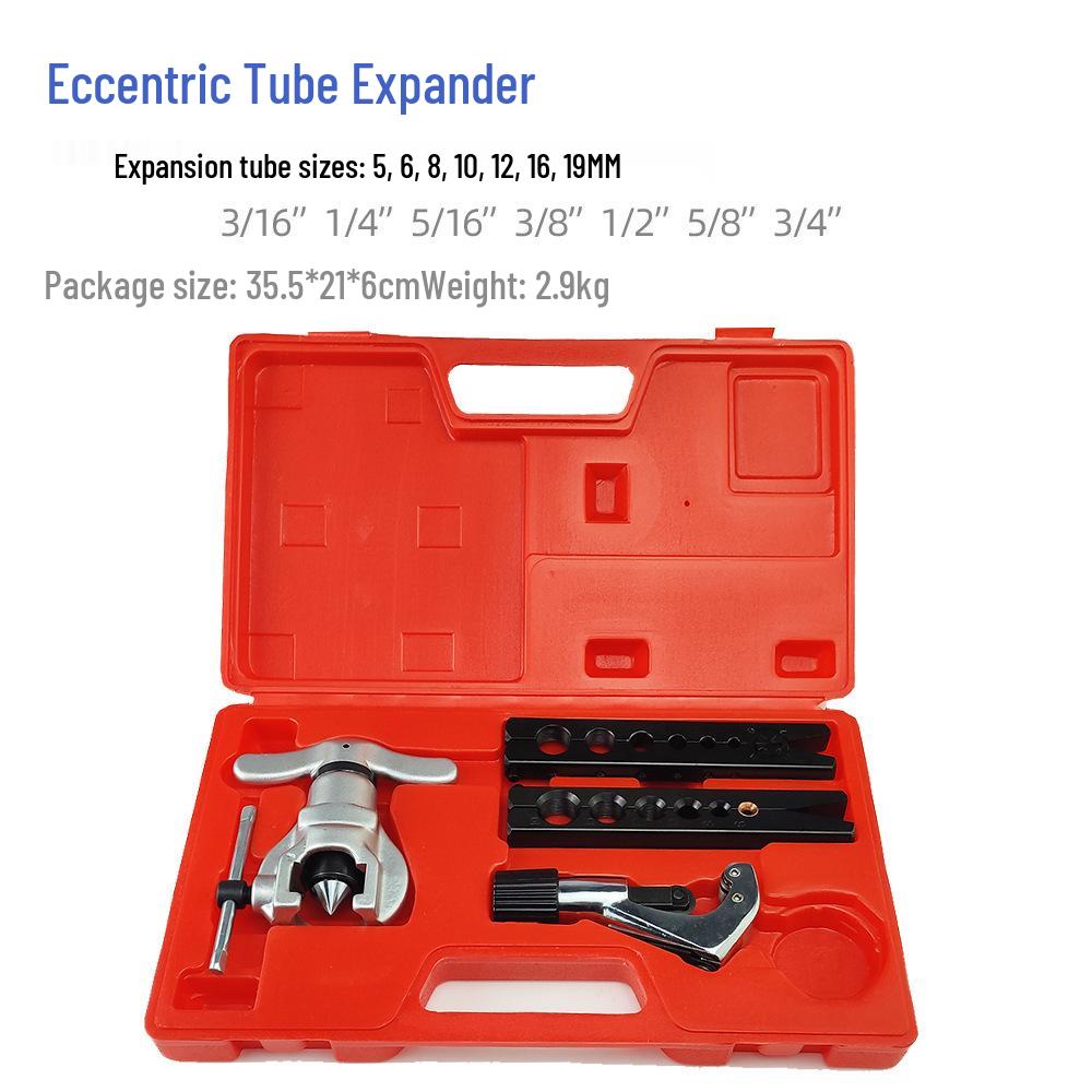 Copper Tube Flaring Tool Set (10-Piece) with Cutter & Seven-Hole Flanging Tool CT-2029