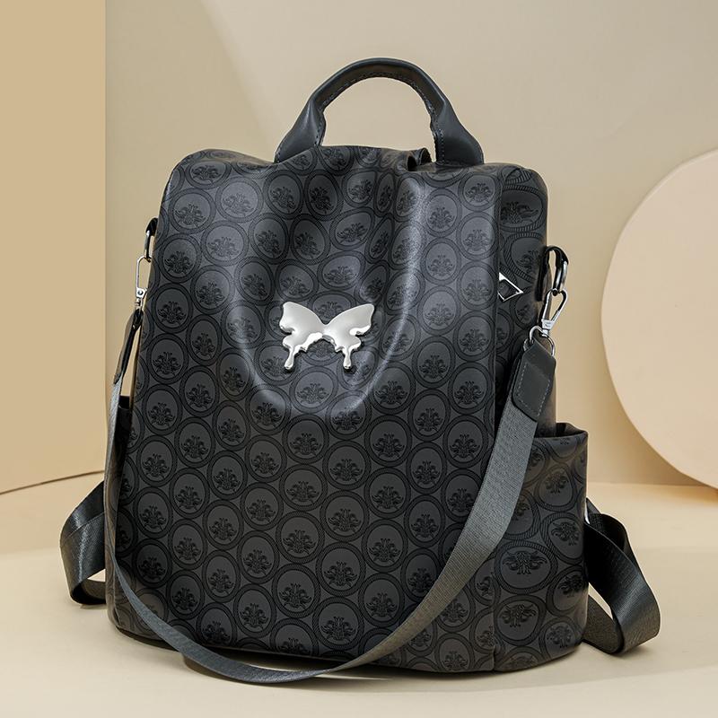 Anti-Theft Backpack Print Women's Commuter Large Capacity Travel Backpack Student Schoolbag