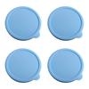 Multipurpose Silicone Jar Lid 4Pcs Set Airtight Glass Dessert Custard Cup Covers For Food Preservations And Organization