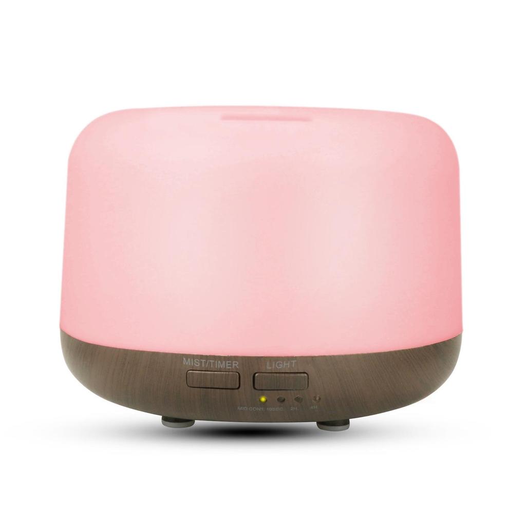 MUJI 5V Aroma Diffuser: Ultrasonic Atomizer, 300ml Humidifier with Wood Grain & Seven-Color LED
