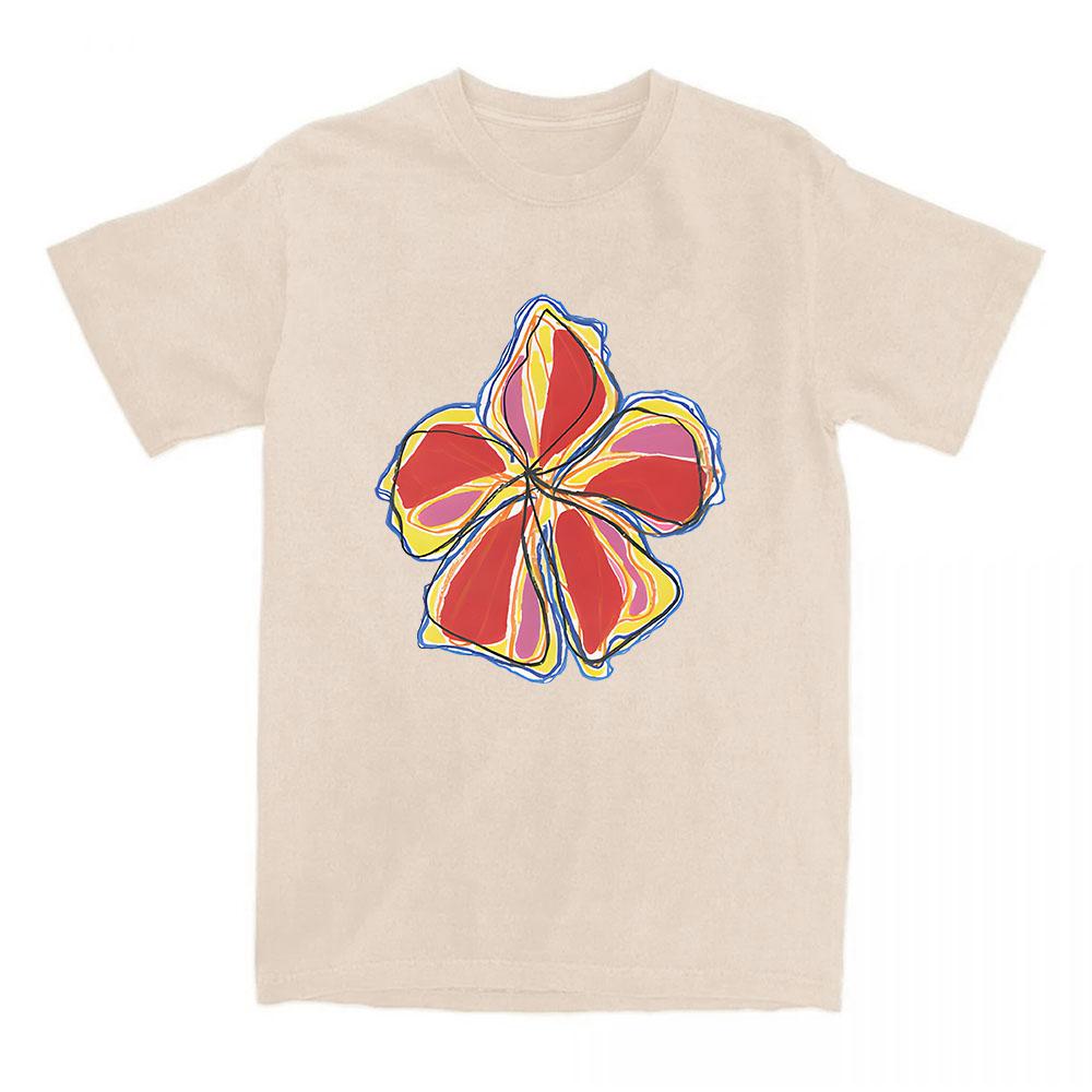 

Футболка Flower Messy Olivia Dean Летняя Хлопковая Повседневная Женская Футболка Мода Певица Принт Футболки Круглый Вырез Футболки Свободный Уличный Стиль XXL