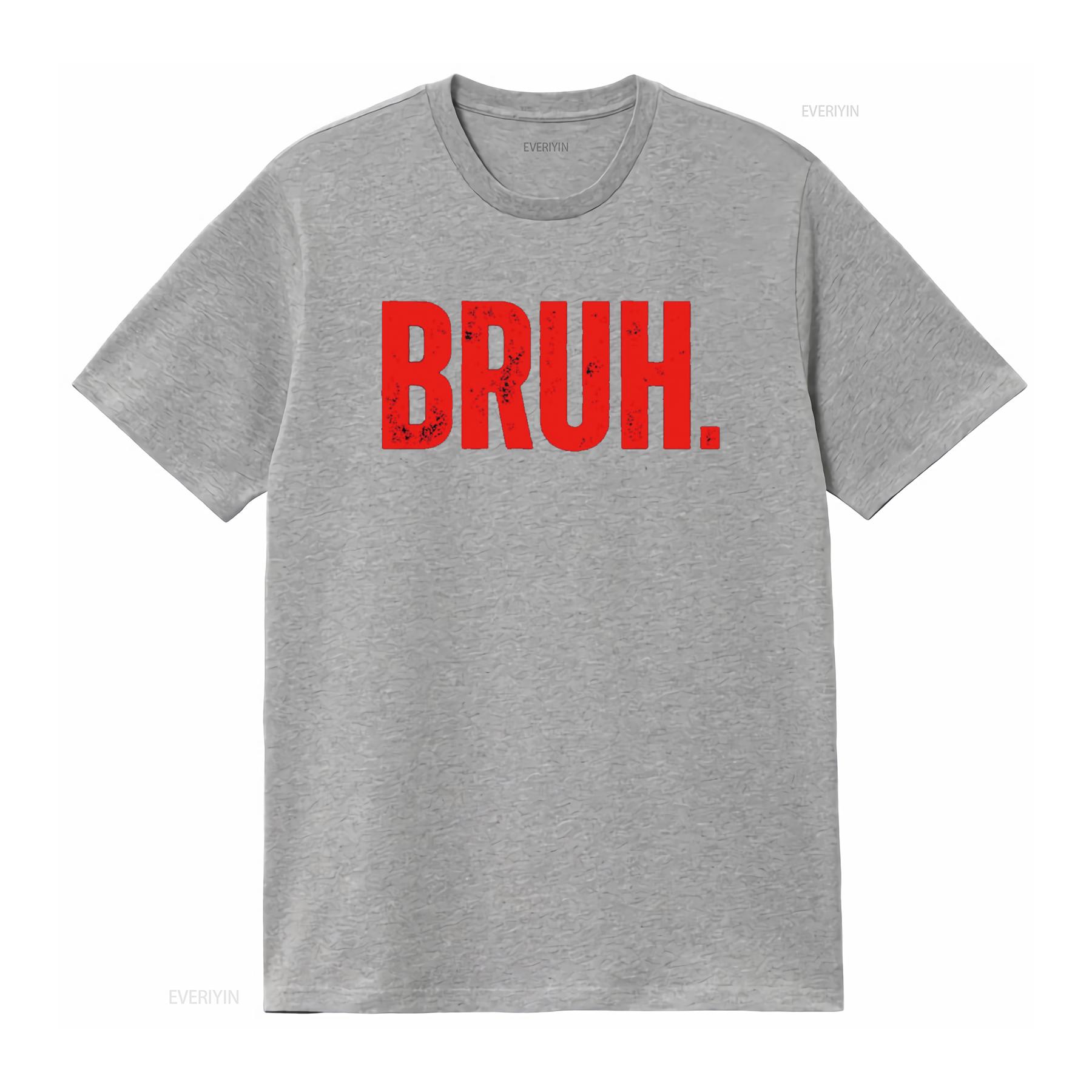bruh shirt boys funny T for Brothers Shirtns Men vintage Washed designer clothes fashion Top For Everyday Wear Unisex S