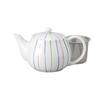 Ale-net Teapot, 350cc, Tri-Color Line Lightweight Porcelain, Stylish