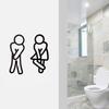 Men Women Bathroom Sign 2D Acrylic Restroom Door Sign Business Restaurant Office Hotel Washroom Wall Gender Identification Signage