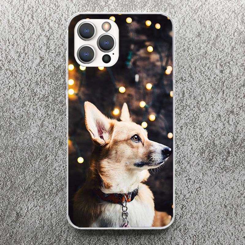 Cute Lovely Corgi Dogs Print Soft Case for iPhone 17 Air 16 16E 15 14 Plus 13 Mini 12 11 Pro Max Phone Shell SE 7 8 Pattern Cove