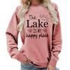 Women's Crew Neck Long Sleeve Loose Fit Sweatshirt Graphic Print Casual Oversized Top