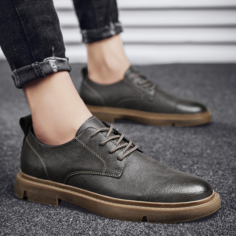 Fashion Four Seasons Men's Leather Shoes Classic Minimalist Gentleman Style Daily Business Office New Outdoor Shoes Adult Versatile