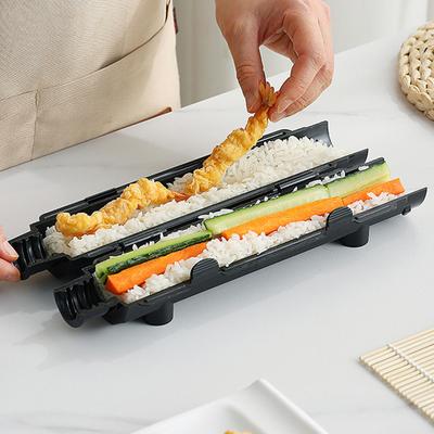 1 יחידה כלי סושי, ערכת סושי עם מחצלת גלגול סושי מבמבוק למתחילים, סט תבניות להכנת סושי ביתי DIY לגלגול ירקות ובשר