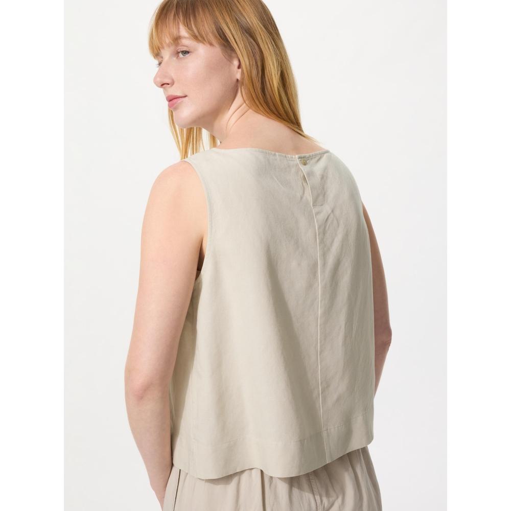 Uniqlo Japan Linen Blend Blouse Sleeveless