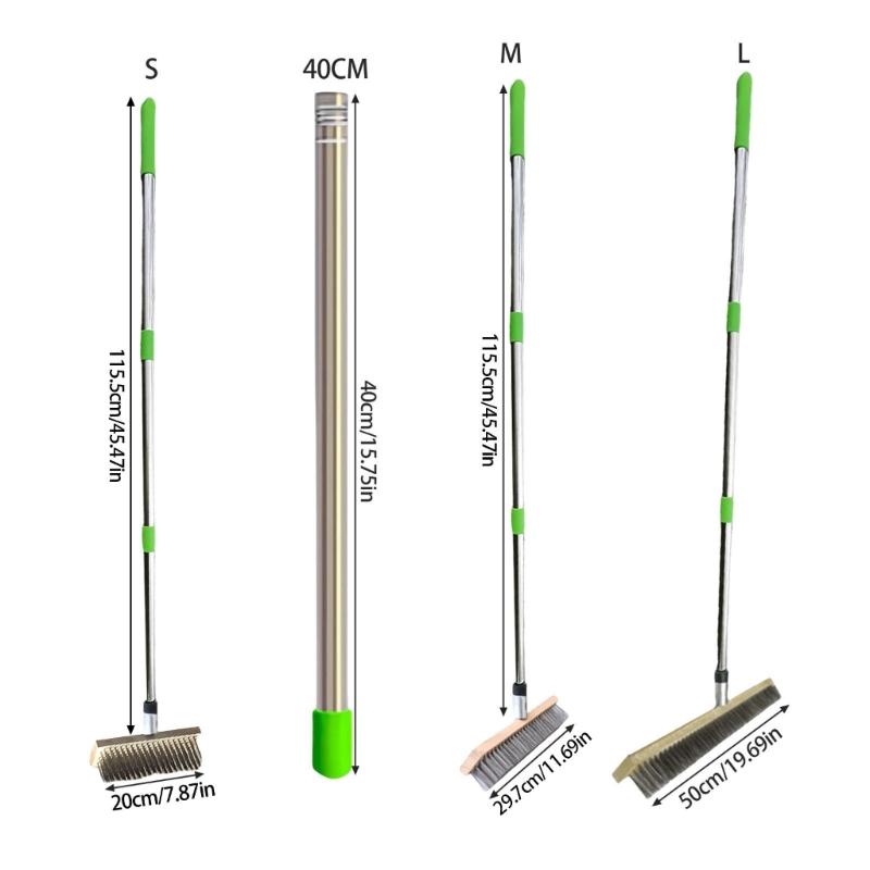 Stainless Steel Wire Floor Brush Head for Concrete Stain Outdoor Deck Garage Stainless Steel Deck Moss Remover