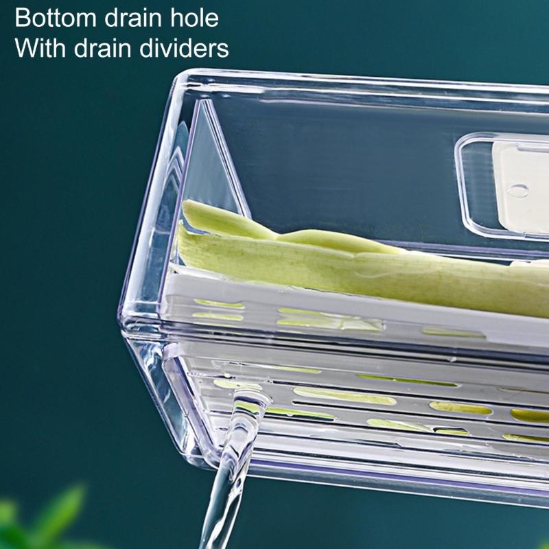 Practical Stackable Kitchen Fridge Organizers Bins Storage Container With Clear Lid for Food Storage Organization