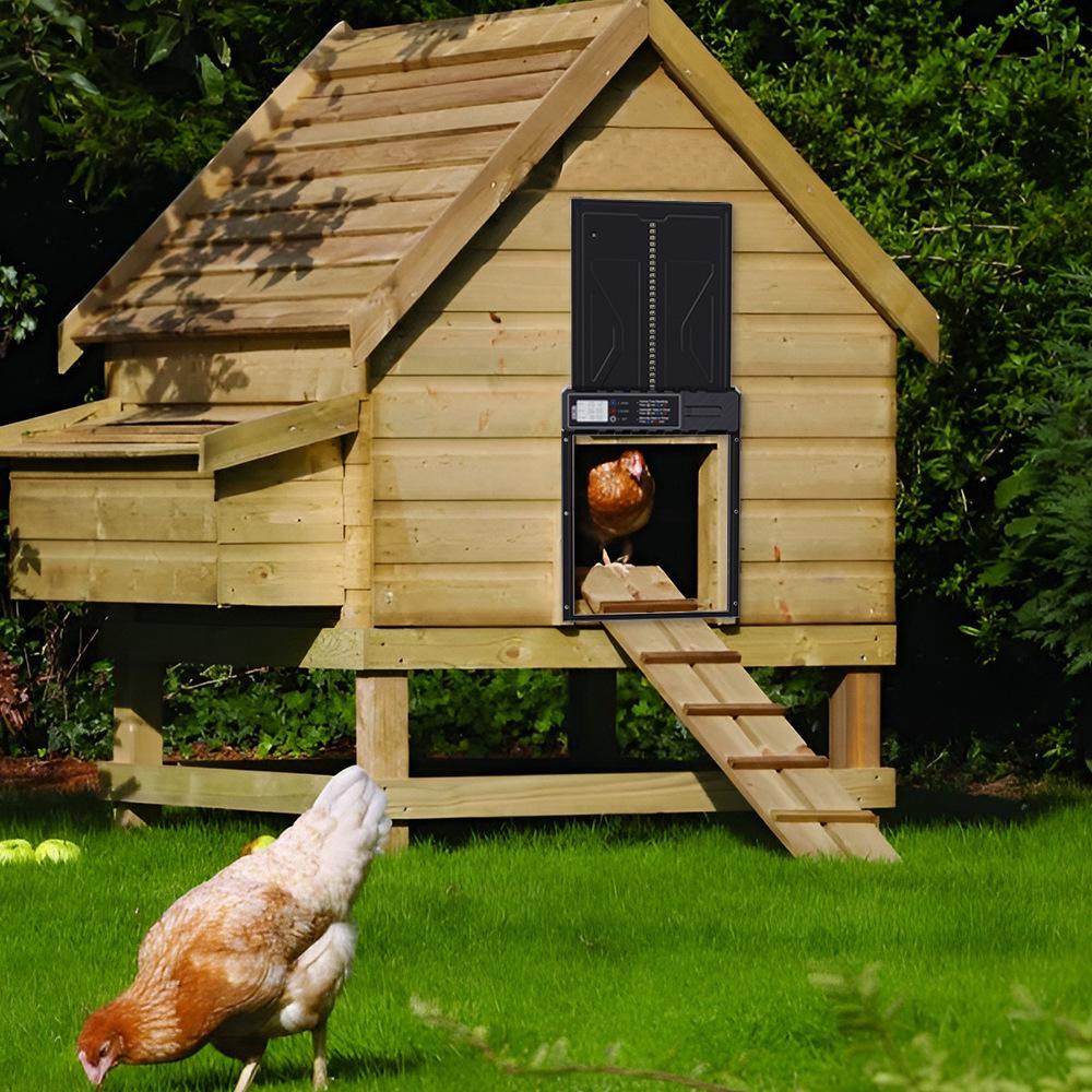 Extra Long Battery Life Solar Chicken Coop Door with Remote Control & Timer - Aluminum Alloy Construction