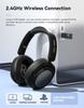 Dual-Feed Low-Latency Wireless Noise-Cancelling Bluetooth Headphones with Long Battery Life and 2.4G Connectivity