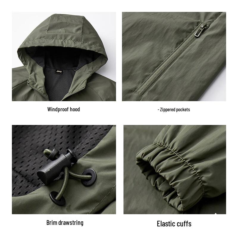 JEEP Men's 2025 Spring/Autumn Casual Windproof Outdoor Jacket