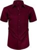Four-sided Stretch Dress Shirt Men's Slim-fitting Long-sleeved Solid Color Simple Men's Shirt Business Casual Men's Clothing