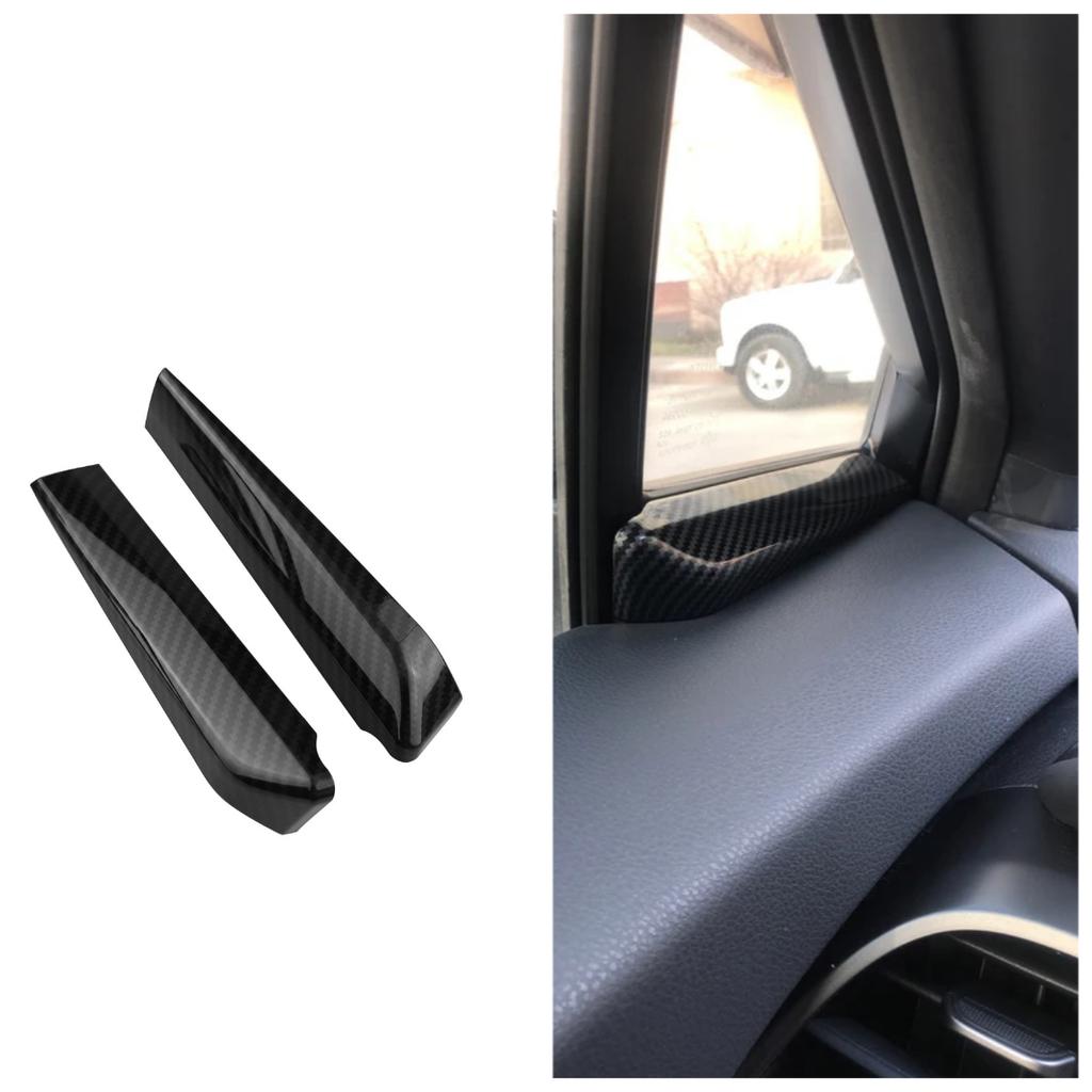 1 Pair Car Door Window A Pillar Post Cover Trim Molding Fit for Toyota C-HR CHR 2016 2017 2018 2019 2020 ABS Accessories