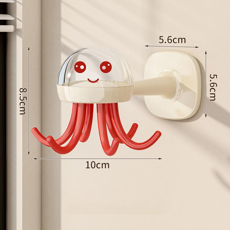 1Pcs Rotating Hook Punch-Free Kitchen Rack Wall-Mounted Spatula Spoon Rack Shovel Kitchen Utensil Storage Rack B 658₽