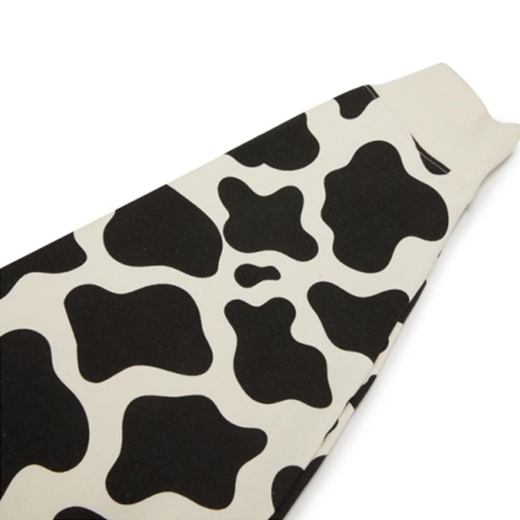 Vans Sportovní ležérní mikina s potiskem kravího vzoru Pánské mikiny Černá Slonová kost-Bílá VN0A7TODYD1