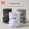 MIIOW Men's 6-Pair 100% Cotton Anti-Odor Mid-Calf Socks