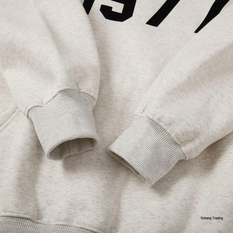 FOG Season 8 Essentials 1977 Flocked Hoodie - Loose Casual Sweatshirt 22SS Collection