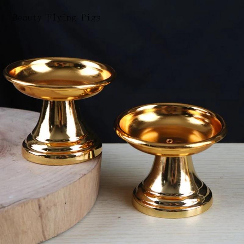 1pc Metal Candlestick Household Sacrifice and Blessing Buddhist Temple Supplies Make Offerings To Buddha Home Desktop Decoration